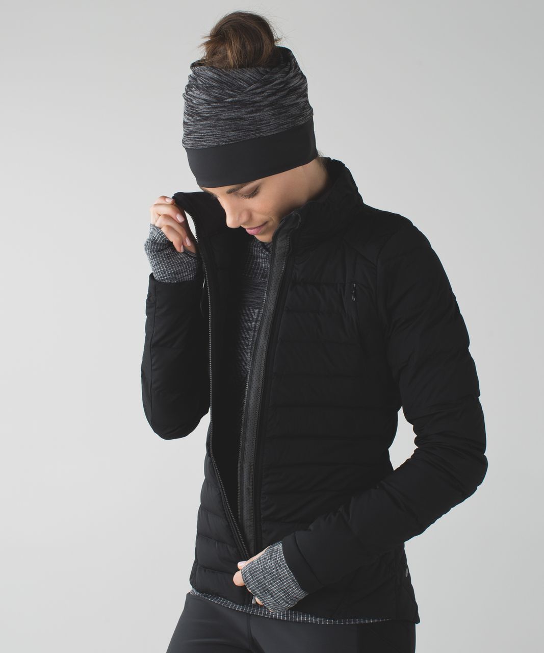 Lululemon Top Knot Toque *Softshell - Heathered Black / Black