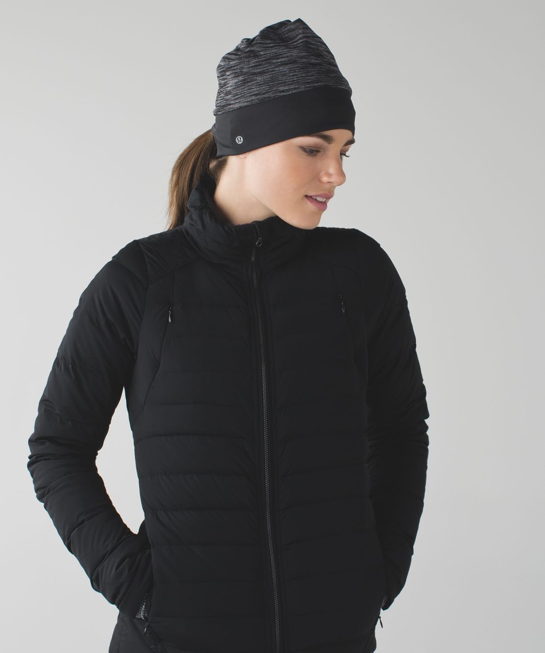 Lululemon Top Knot Toque *Softshell - Heathered Black / Black