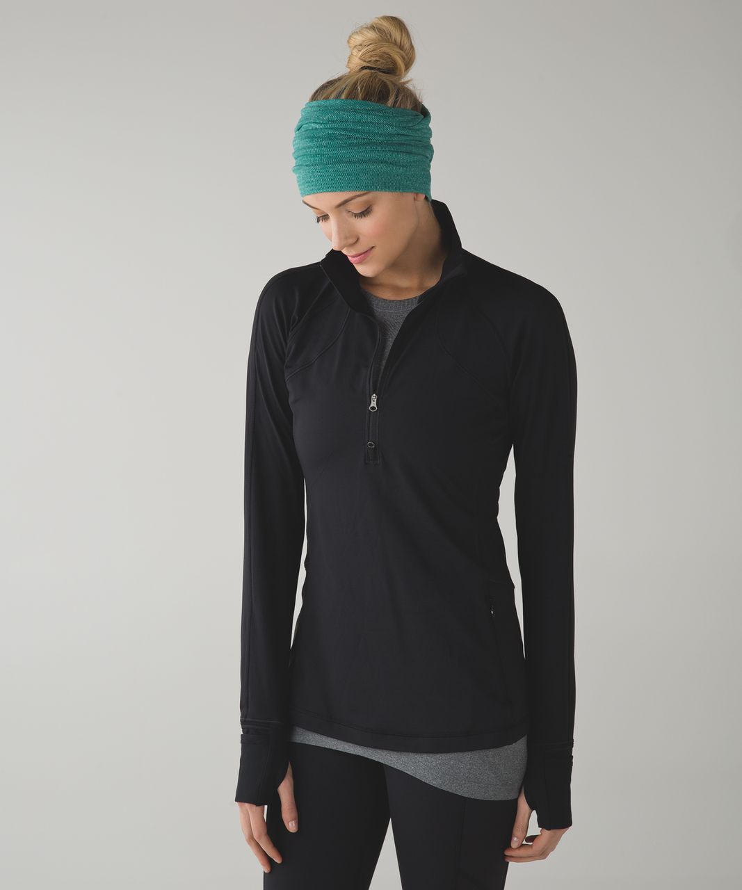 Lululemon Top Knot Toque - Mini Check Pique Hunter Green Heathered Hunter Green