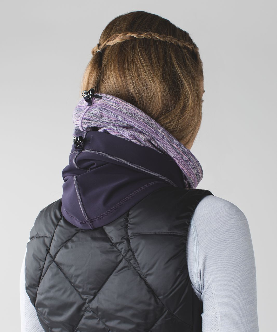 Lululemon Run Fast Neck Warmer *Softshell - Space Dye Camo Tender Violet Black Grape / Black Grape