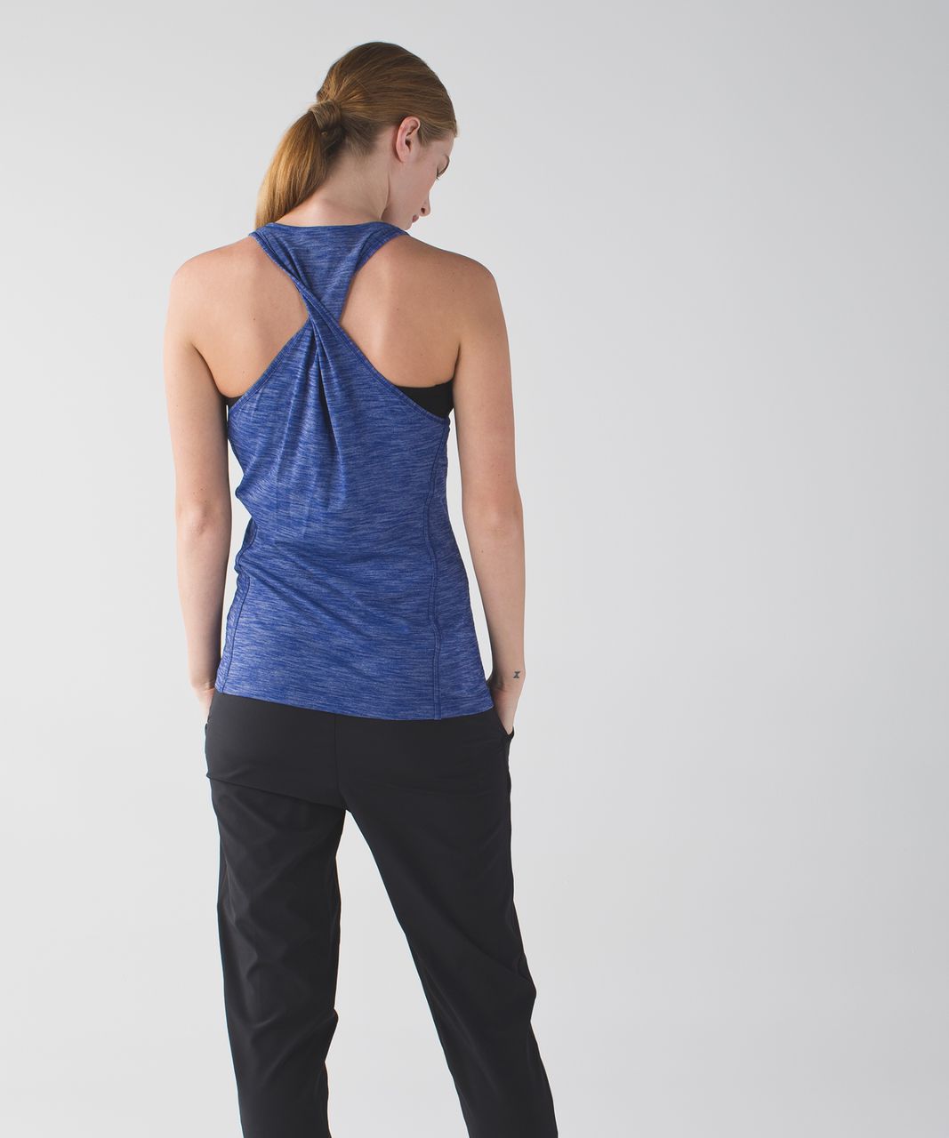 Lululemon Women Heathered Dark Fuel &Go Everywhere Twist Back Luon Tank Top  4