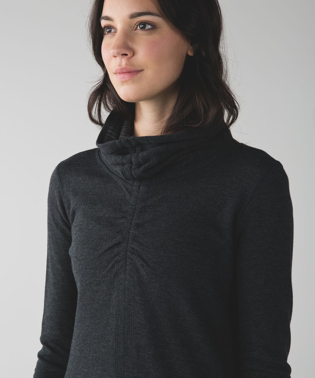 Lululemon In A Cinch Long Sleeve Tee - Heathered Black / Classic Stripe Heathered Black Soot Light / Heathered Black