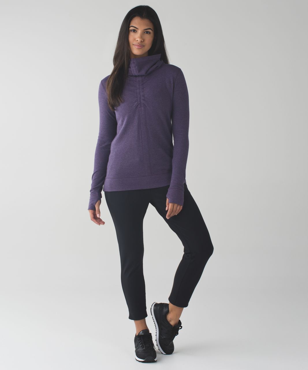 Lululemon In A Cinch Long Sleeve Tee - Heathered Deep Zinfandel / Classic Stripe Heathered Deep Zinfandel Winter Orchid / Heathered Deep Zinfandel