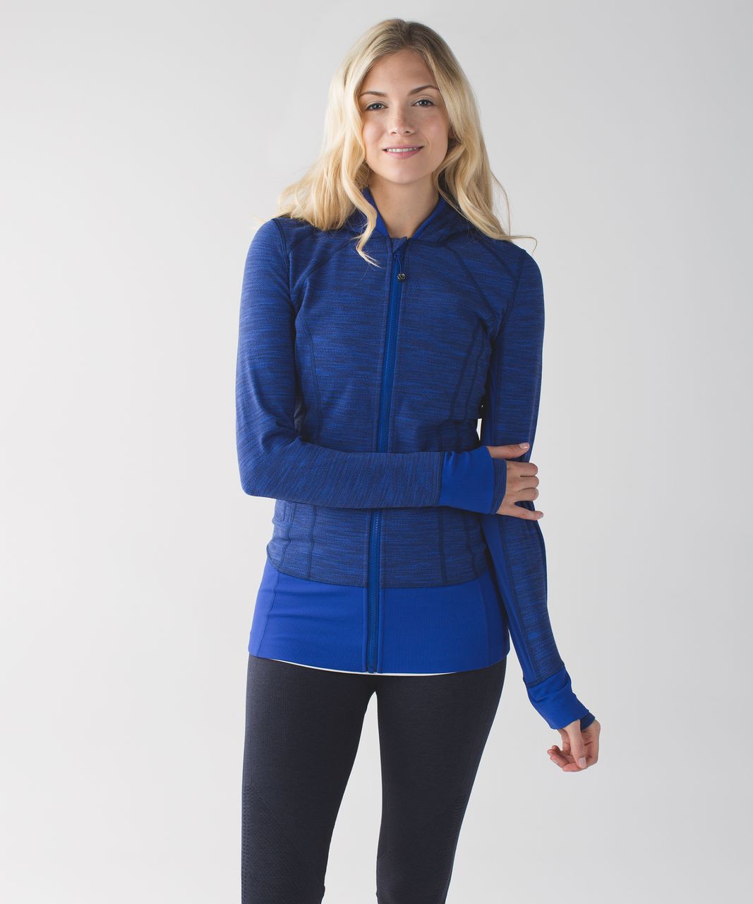 Lululemon Daily Practice Jacket - Diamond Jacquard Space Dye Sapphire Blue Naval Blue / Sapphire Blue