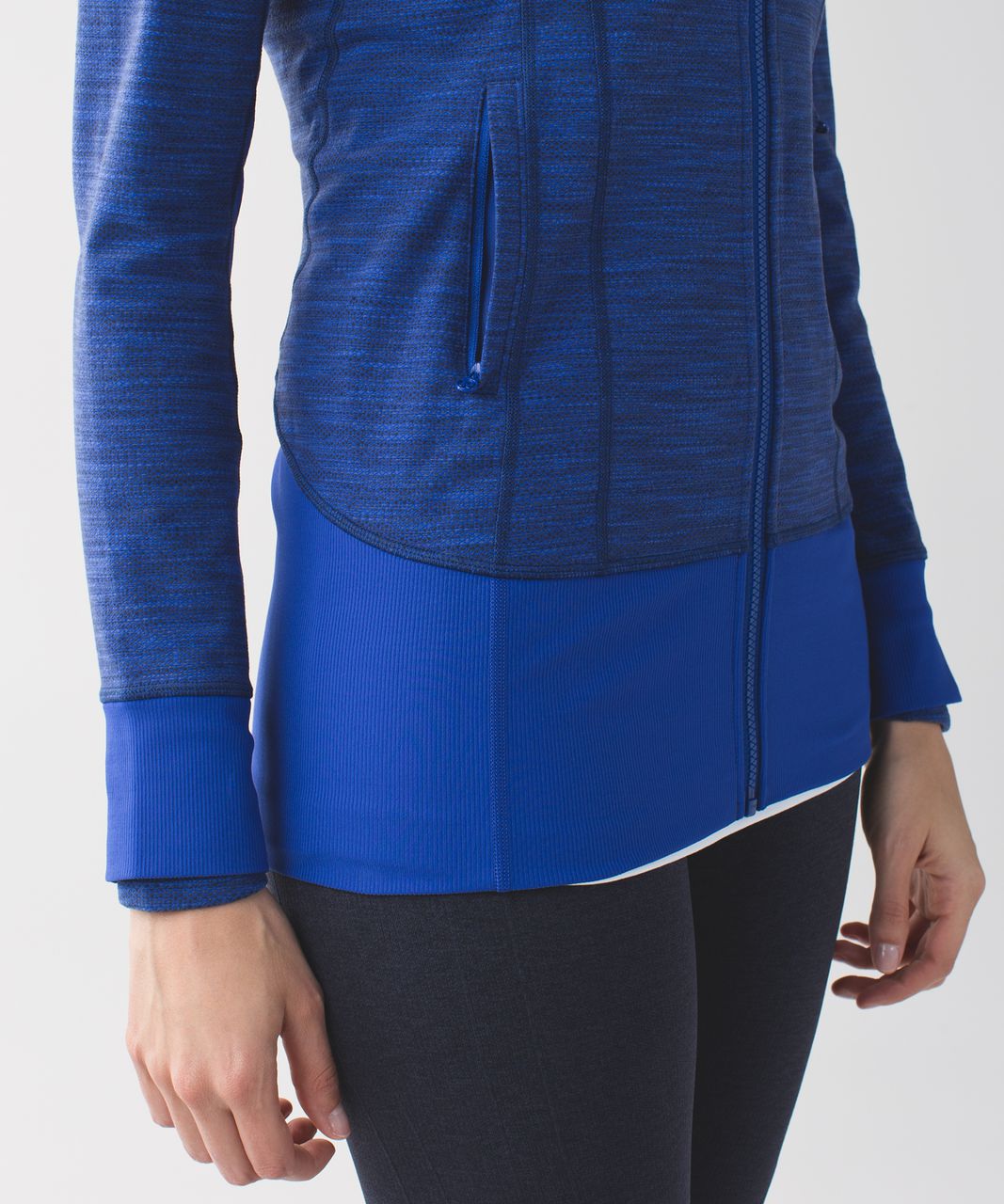 Lululemon Daily Practice Jacket - Diamond Jacquard Space Dye Sapphire Blue Naval Blue / Sapphire Blue