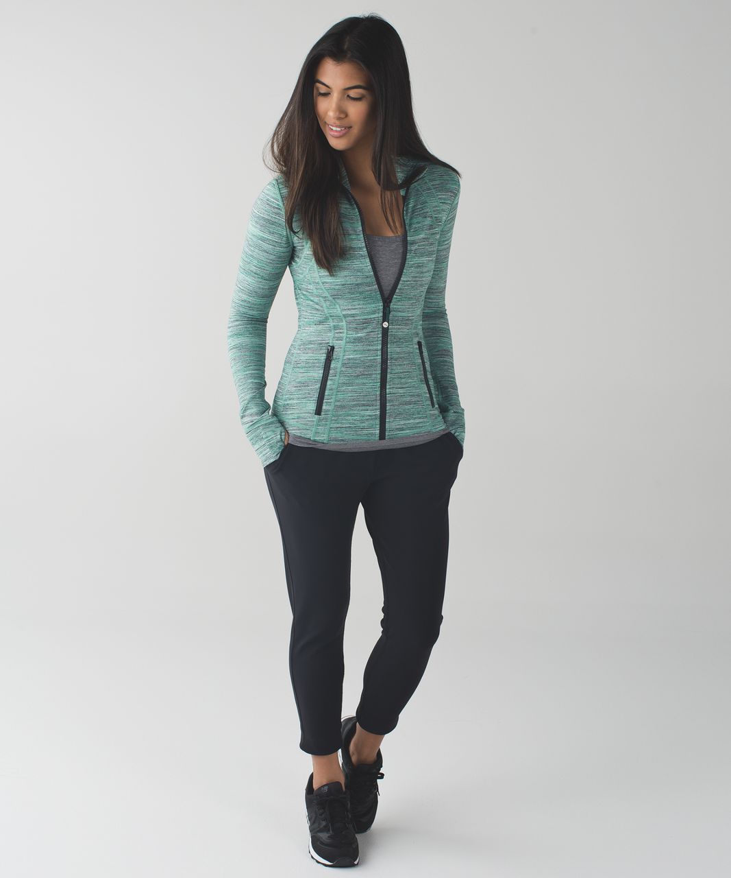 Lululemon Define Jacket - Space Dye Camo Forage Teal Black