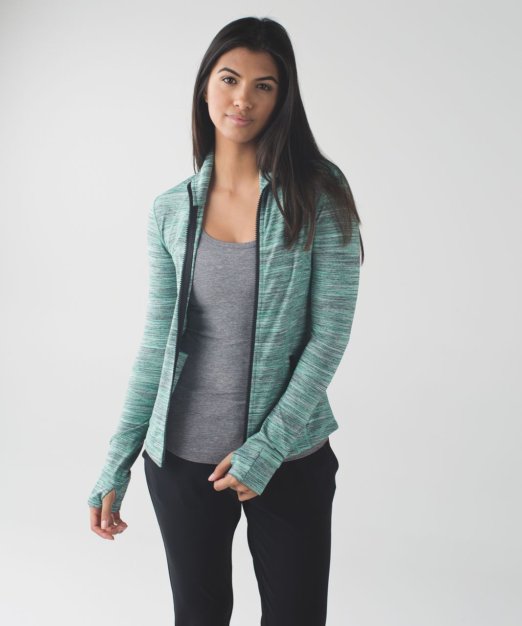 Lululemon Define Jacket - Space Dye Camo Forage Teal Black