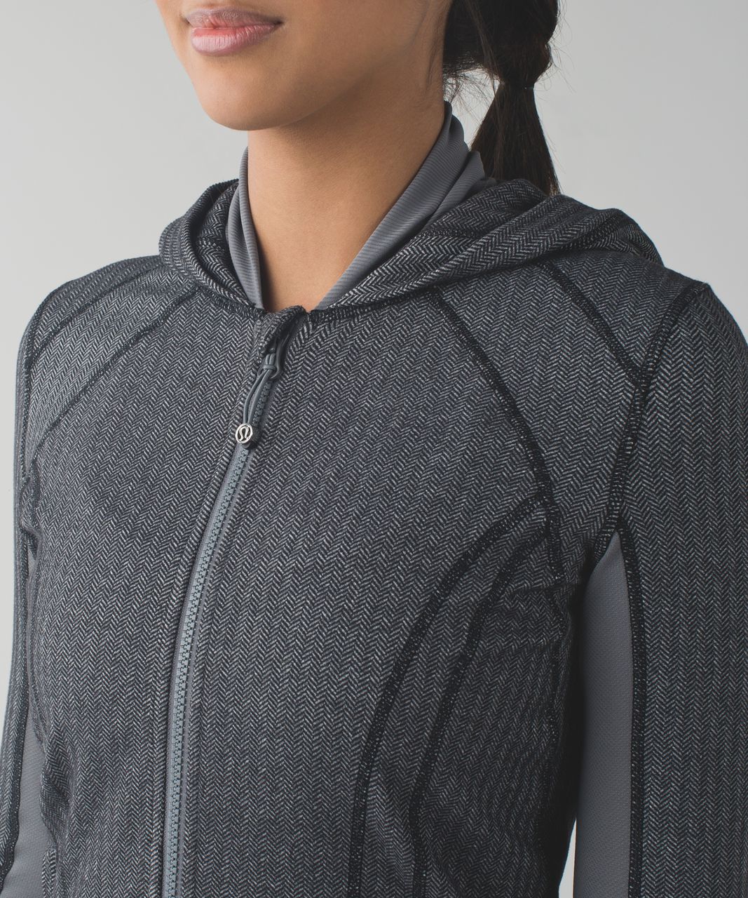 Lululemon Daily Practice Jacket - Heathered Herringbone Heathered Slate Black / Slate