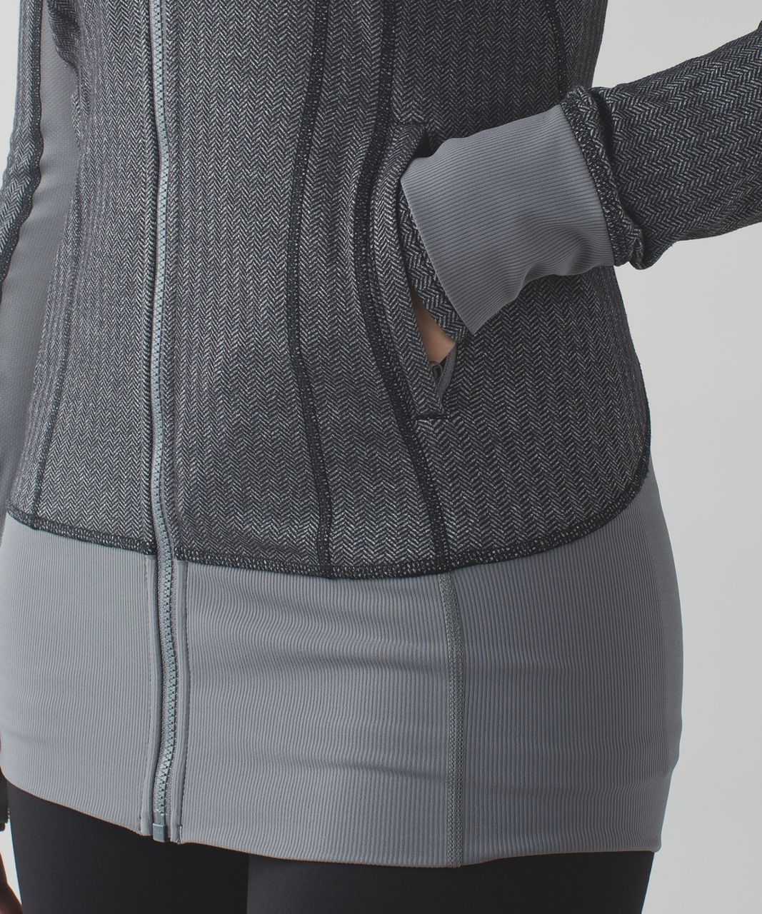 Lululemon Daily Practice Jacket - Heathered Herringbone Heathered Slate Black / Slate