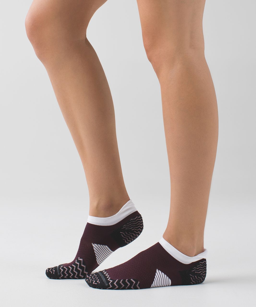 Lululemon Speed Sock - Bordeaux Drama / Dark Slate / Bleached Coral