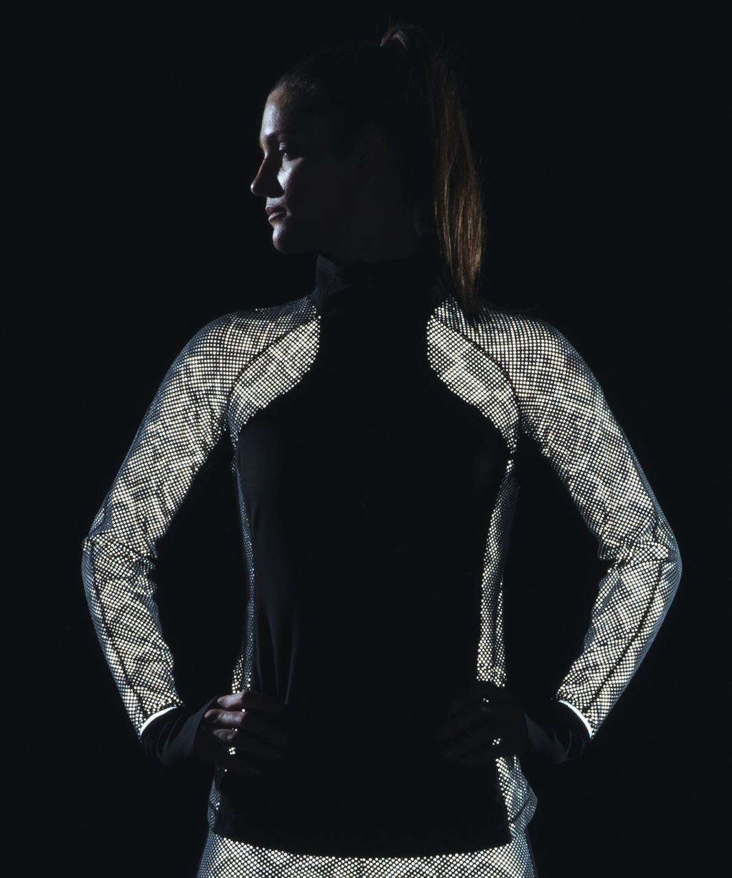 Lululemon ravishing reptile reflective race with grace 1:2 zip