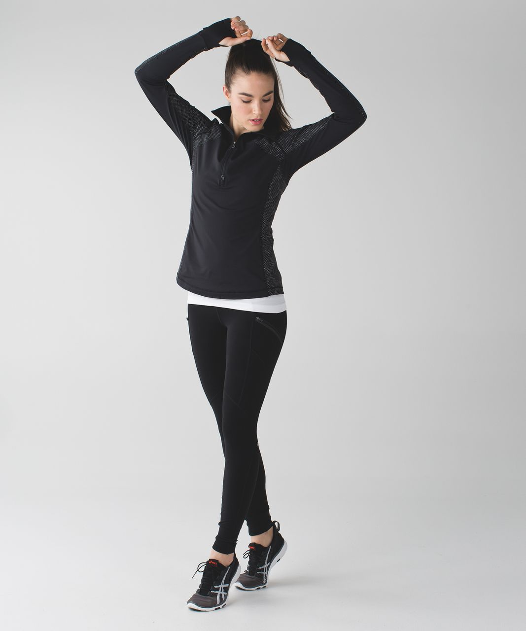 Lululemon ravishing reptile reflective race with grace 1:2 zip pace tights  run hat - Agent Athletica