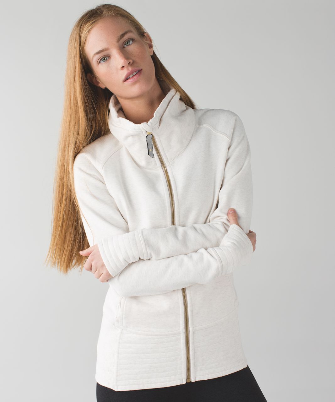 Lululemon Radiant Jacket - Heathered Angel White