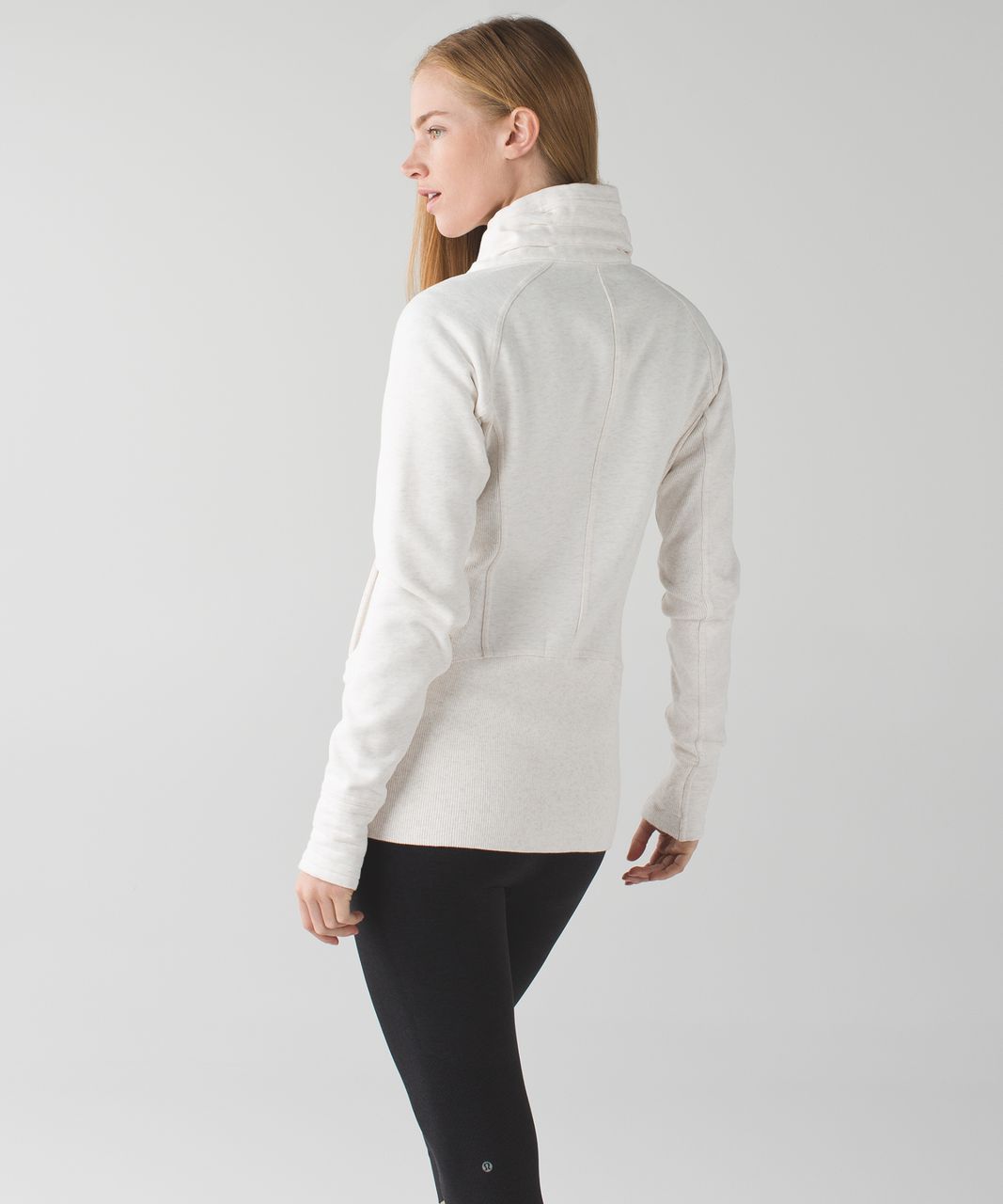 Lululemon 4 Radiant Full-Zip High Neck Jacket II Heathered White Women's