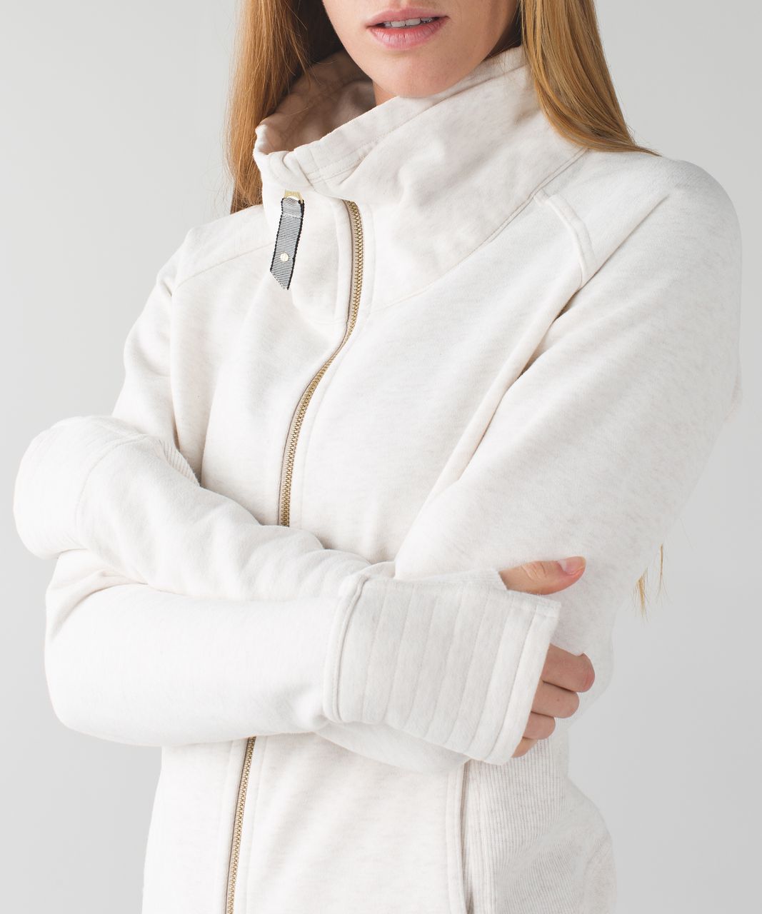 Lululemon Radiant Jacket - Heathered Angel White