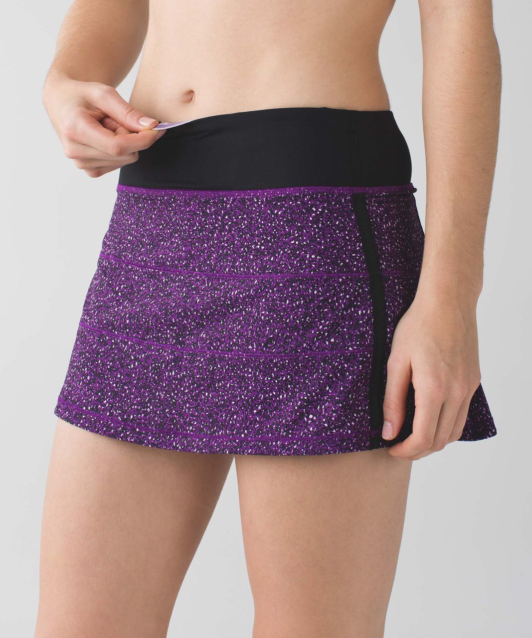 Lululemon Pace Rival Skirt II (Regular) *4-way Stretch - Flashback Static Powdered Rose Tender Violet / Black
