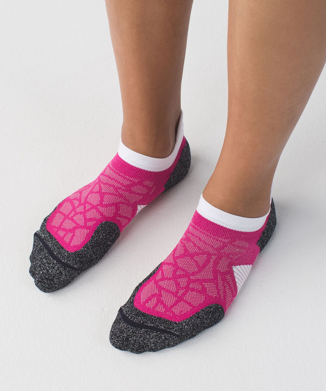 Lululemon Speed Sock *Silver - Jewelled Magenta / Bleached Coral / Black Grape