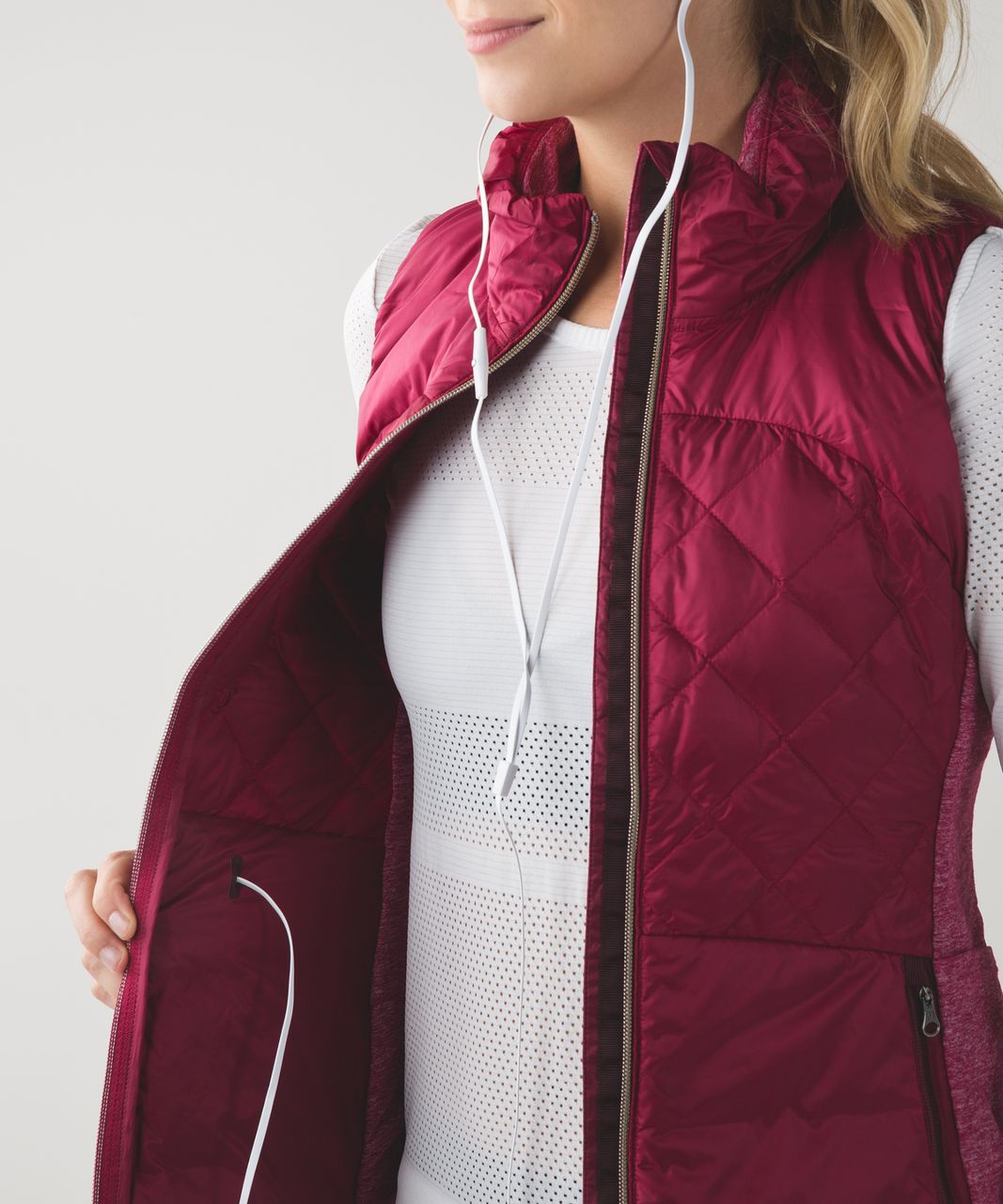 Lululemon Down For A Run Vest - Berry Rumble