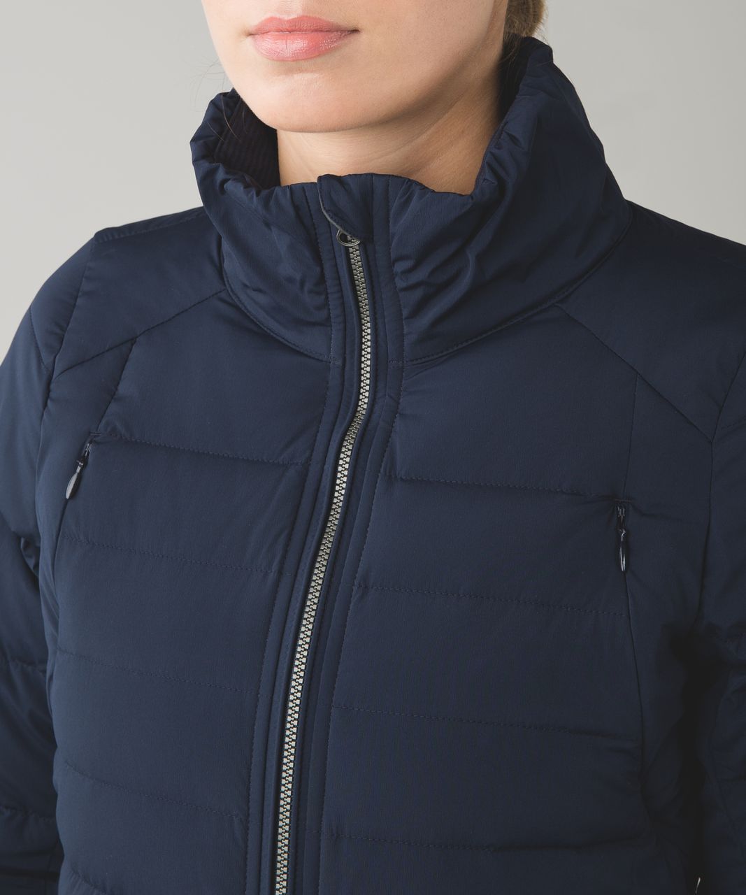 Lululemon Fluffed Up Jacket - Inkwell / Tonka Stripe Inkwell Black