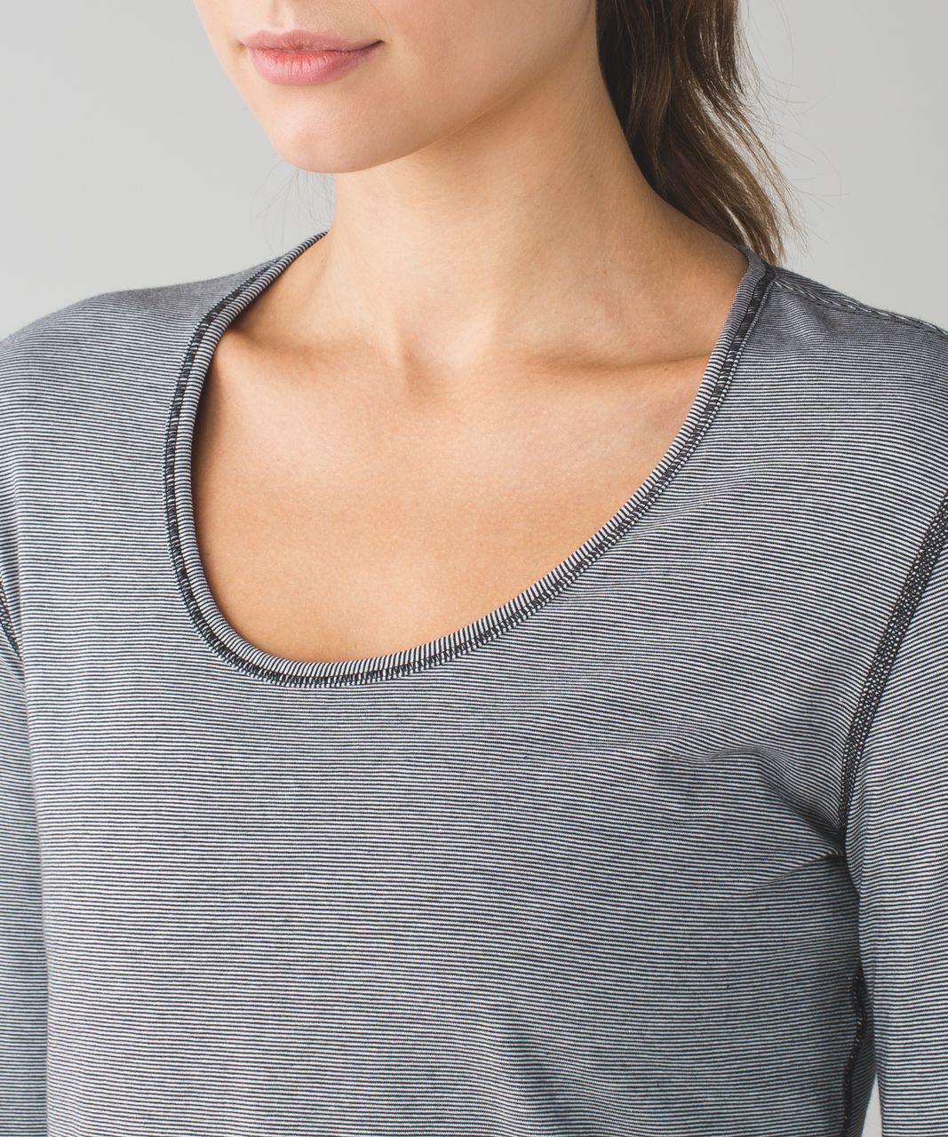 Lululemon Yogini 5 Year Long Sleeve Tee - Wee Stripe Black White