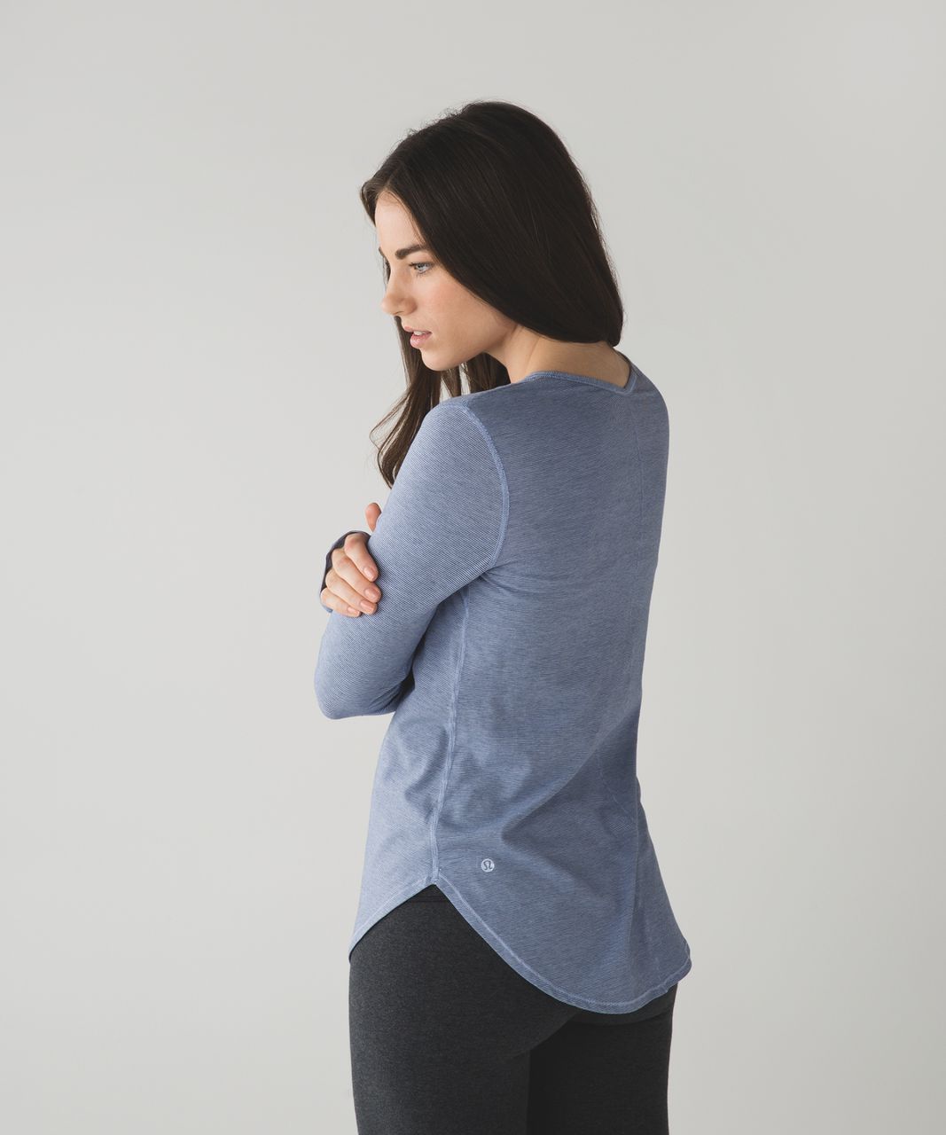 Lululemon Yogini 5 Year Long Sleeve Tee - Wee Stripe Cool Breeze Heathered Grayvy