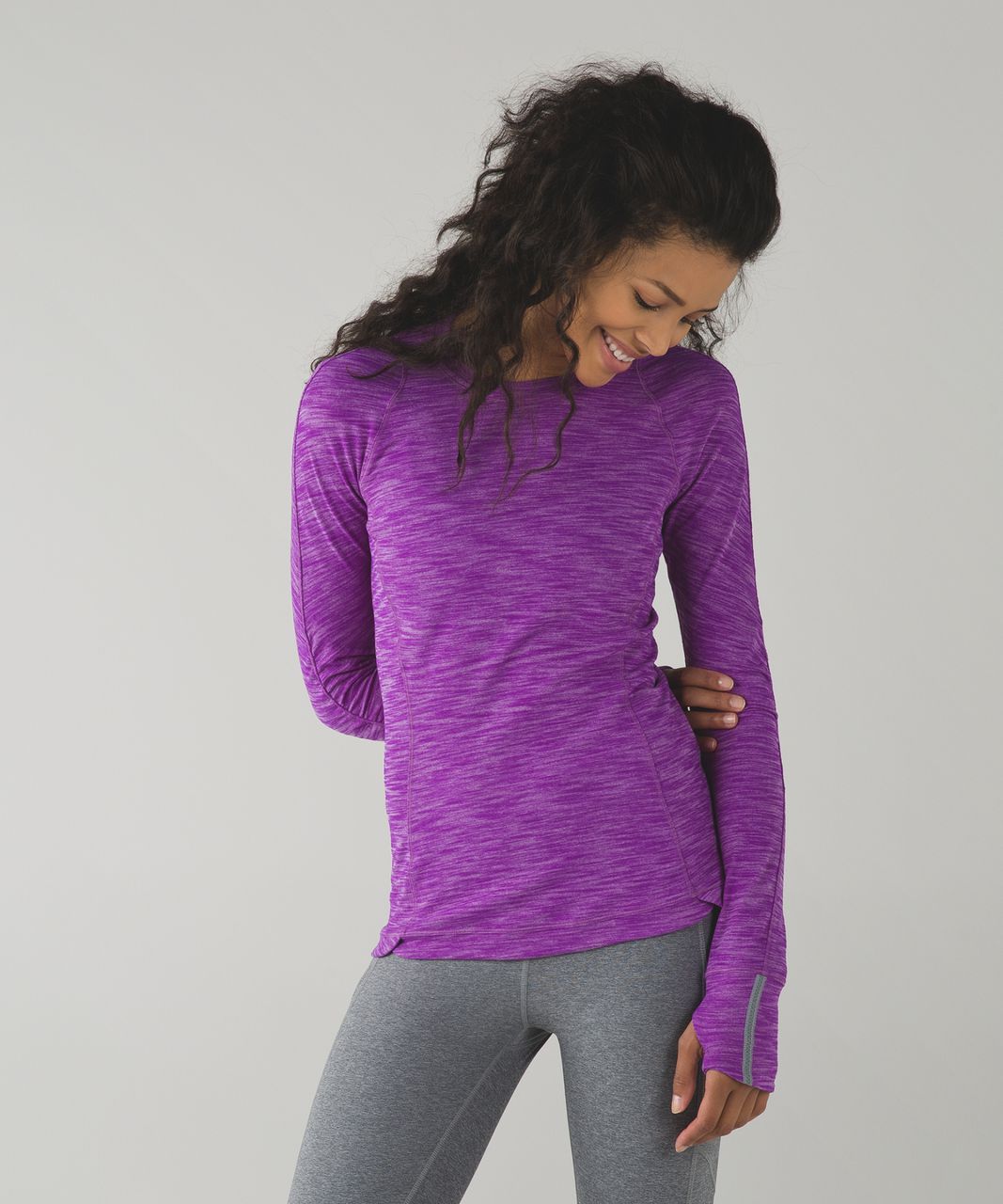 Lululemon Runderful Long Sleeve - Heathered Tender Violet - lulu fanatics