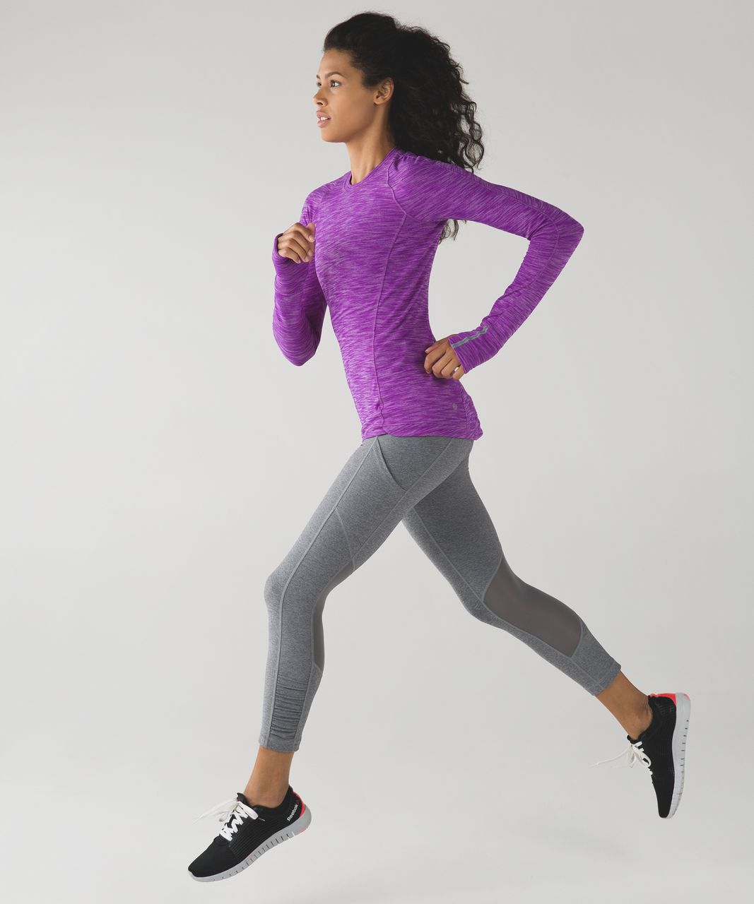 Lululemon Runderful Long Sleeve - Heathered Tender Violet