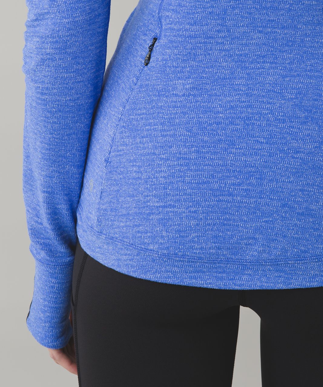 Lululemon Runderful Long Sleeve - Mini Check Pique Black Heathered ...