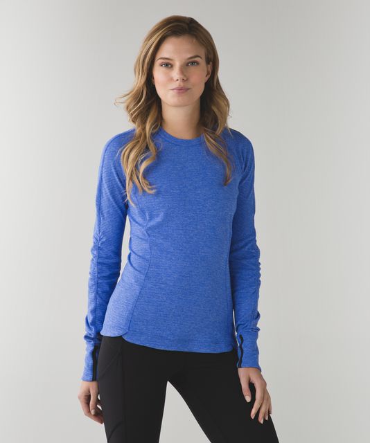 Lululemon Runderful Long Sleeve Heathered Herringbone Heathered