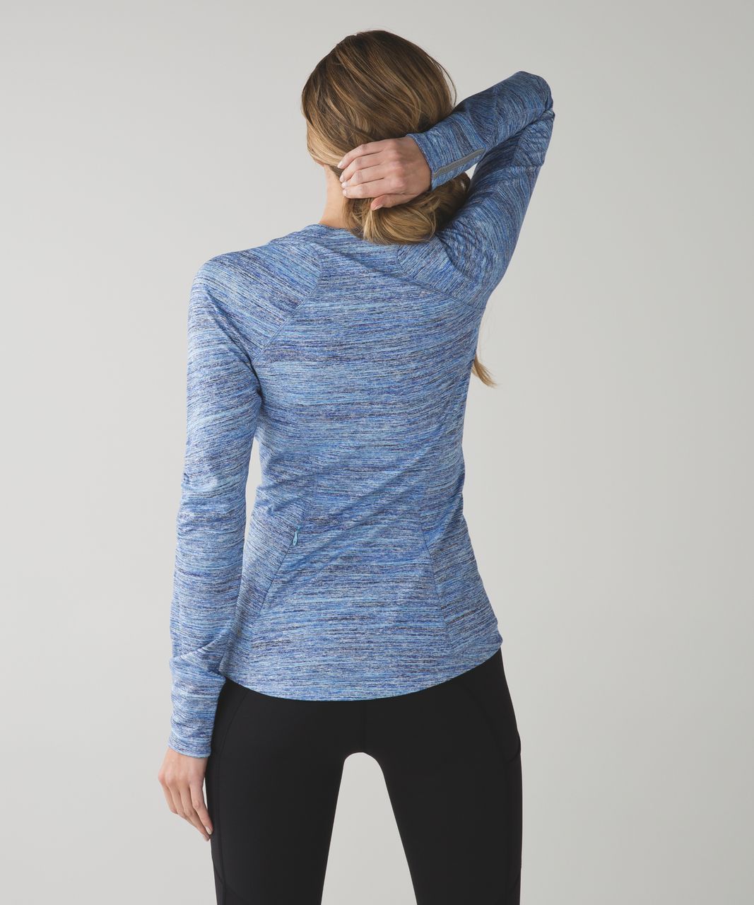 Lululemon Runderful Long Sleeve - Space Dye Camo Caspian Blue Sapphire Blue / Sapphire Blue