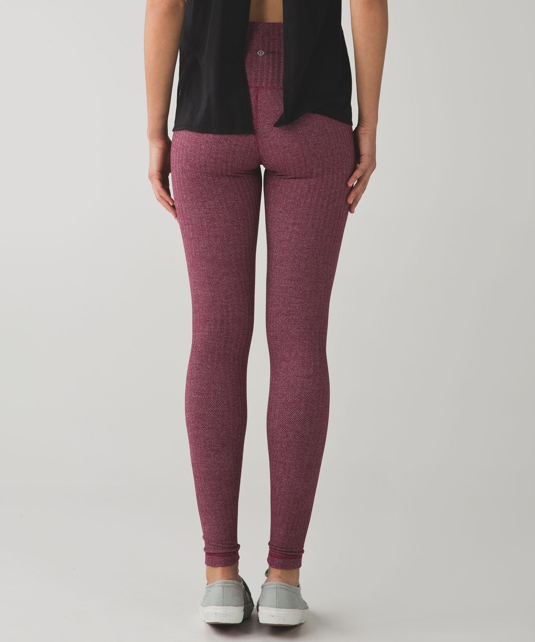 Lululemon Athletica Chevron-herringbone Burgundy Leggings Size 6 - 60% off