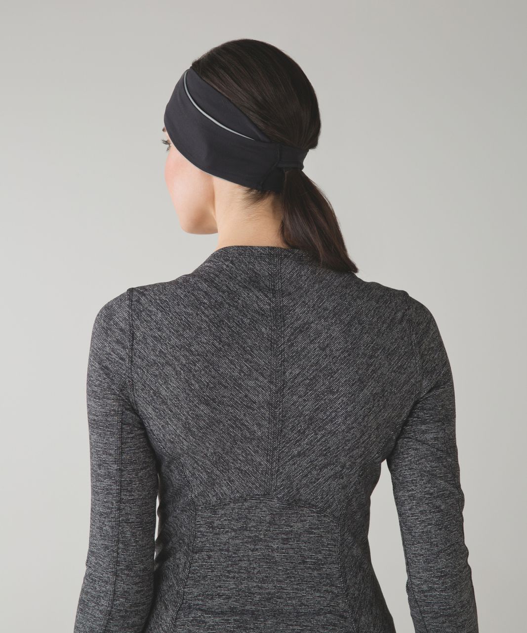 Lululemon Run And Done Ear Warmer *Ponytail - Black / Black