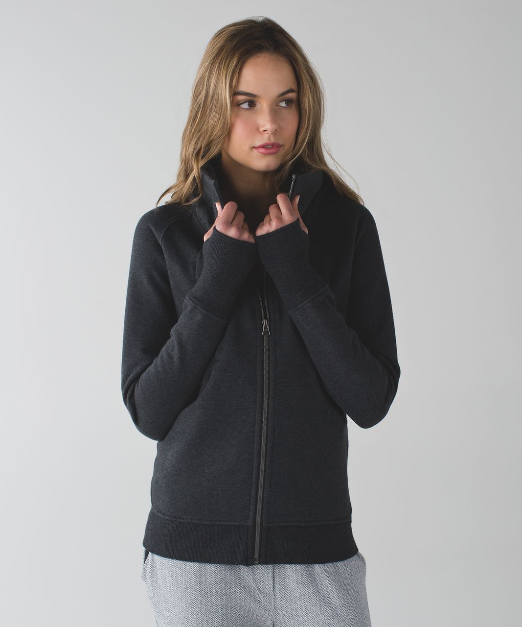 Lululemon Cozy Cuddle Up Jacket - Heathered Black / Black