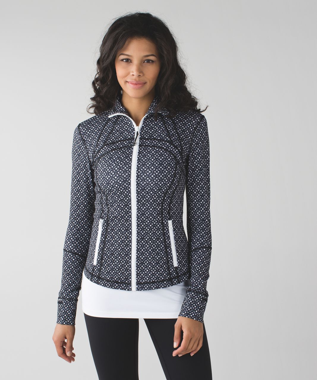 Lululemon Define Jacket - Millie Mesh White Black