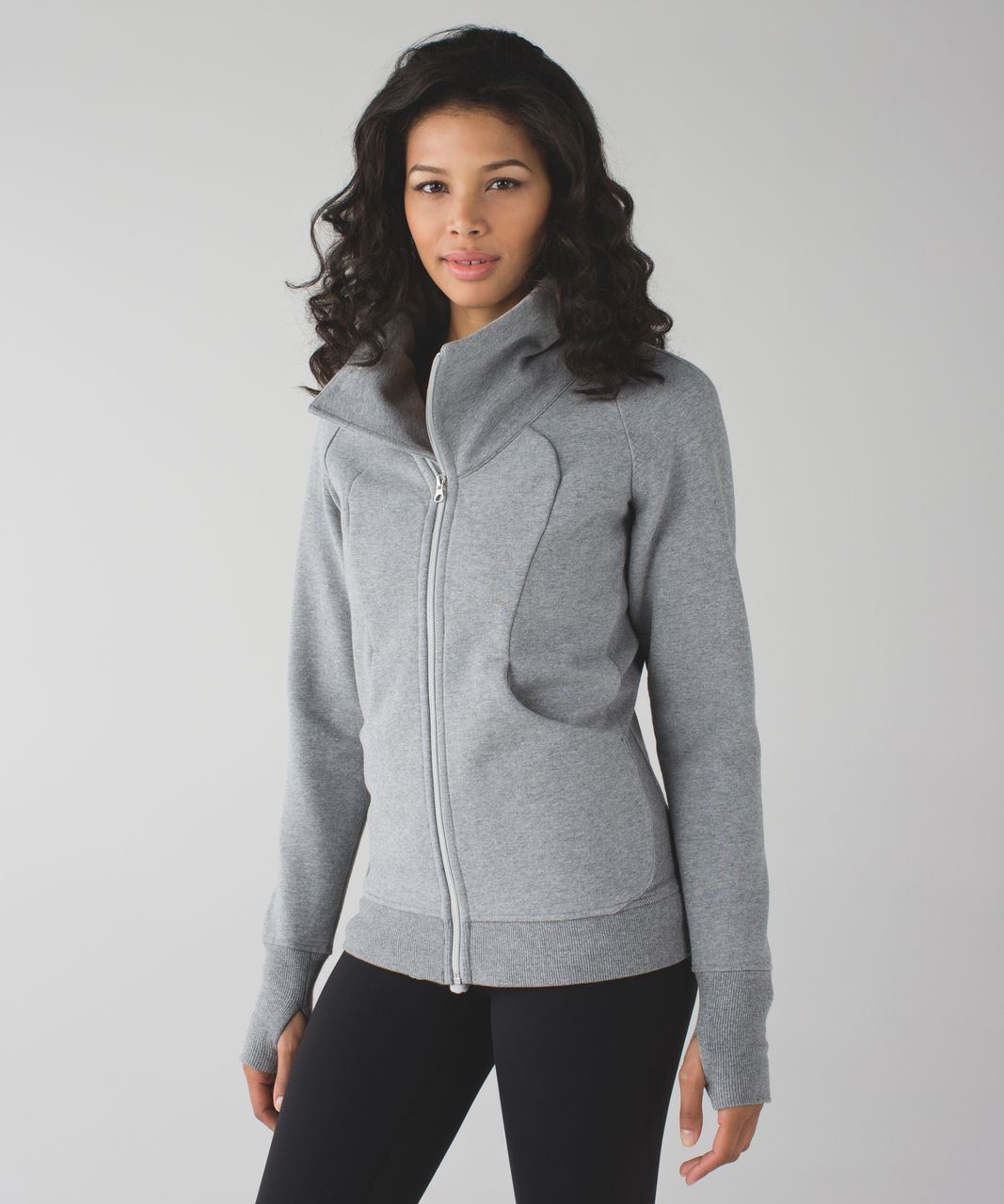 Lululemon Cozy Cuddle Up Jacket - Heathered Medium Grey / Silver