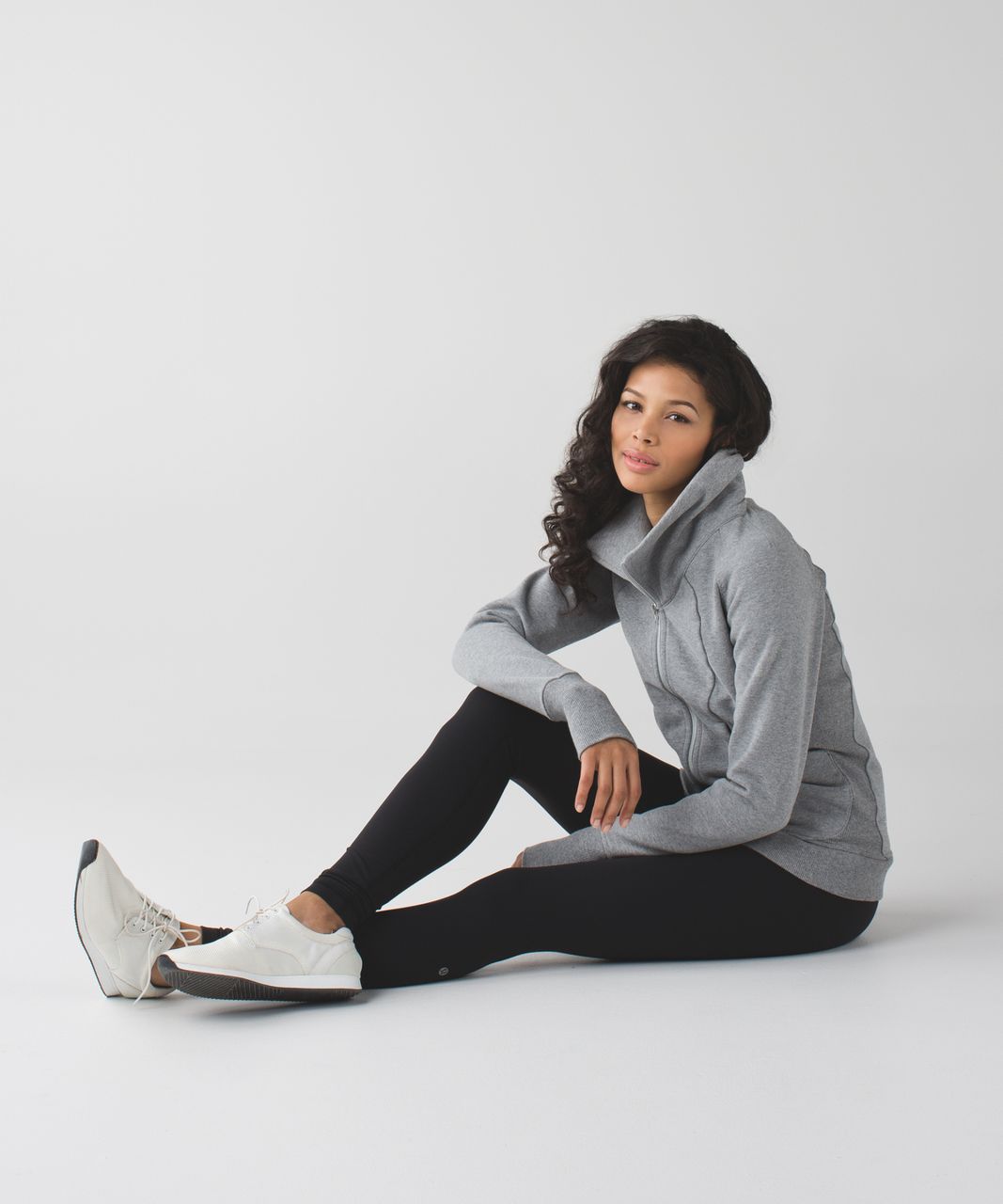 Lululemon Cozy Cuddle Up Jacket - Heathered Medium Grey / Silver Spoon