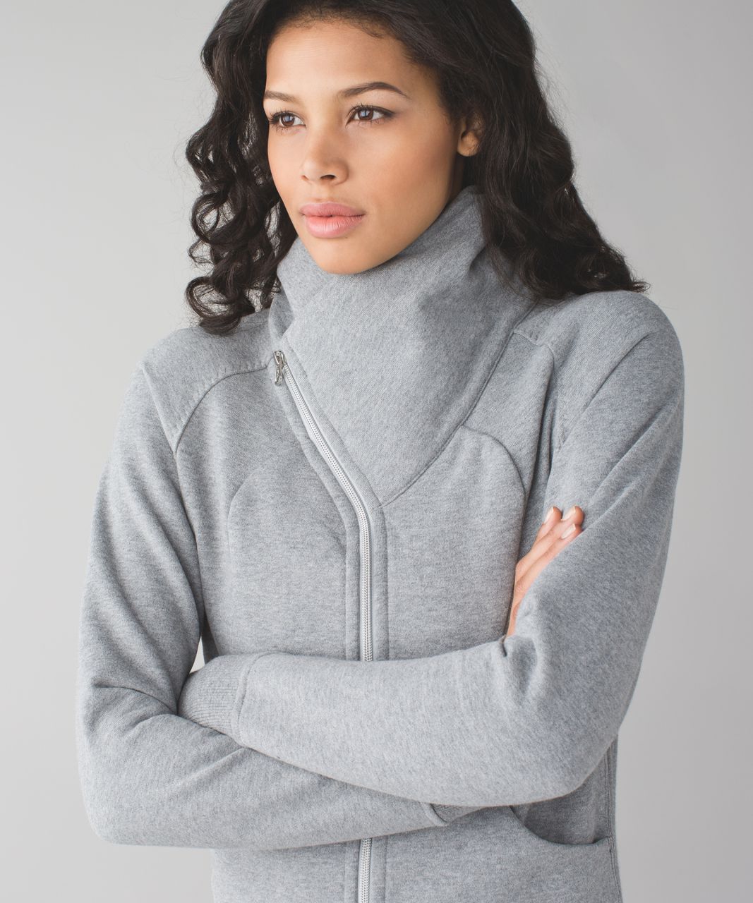 Lululemon Cozy Cuddle Up Jacket - Heathered Medium Grey / Silver Spoon