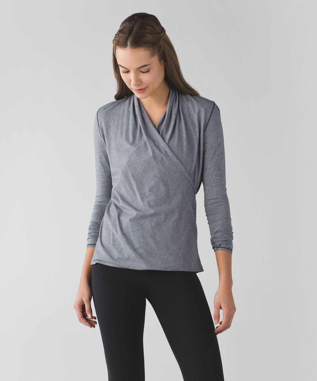 Lululemon Radiant Long Sleeve - Wee Stripe Black White