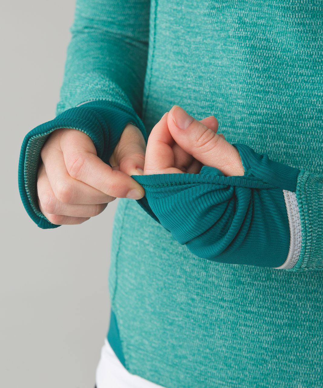 Lululemon Runderful 1/2 Zip - Mini Check Pique Hunter Green Heathered Hunter Green / Forage Teal