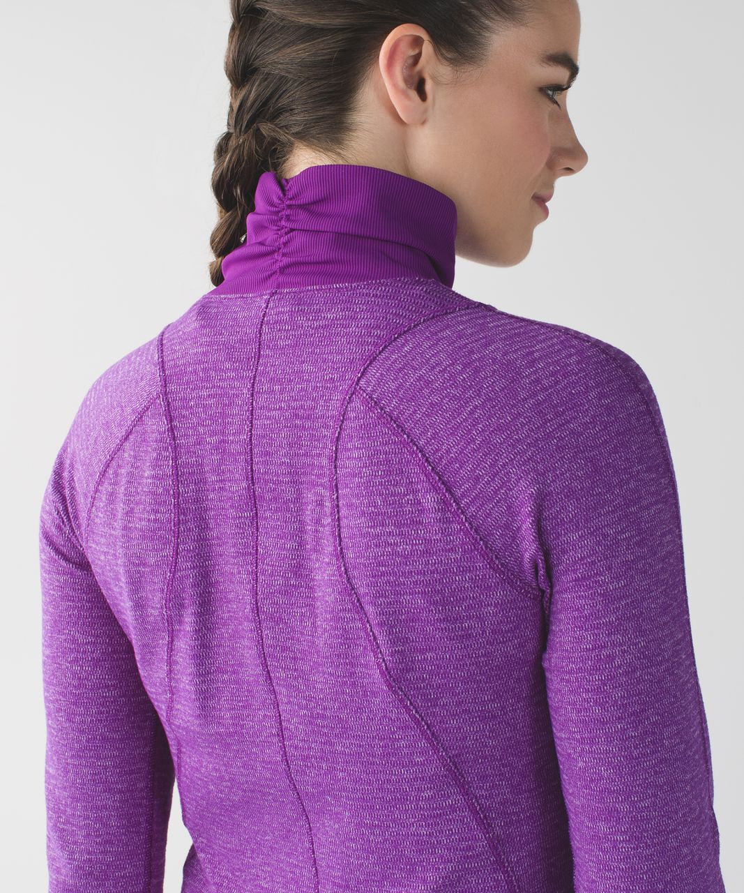 Lululemon Runderful 1/2 Zip - Mini Check Pique Tender Violet Heathered Tender Violet / Tender Violet