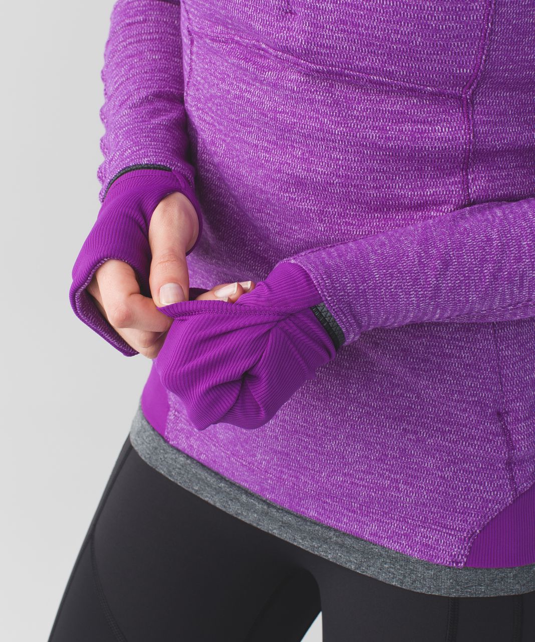 Lululemon Runderful 1/2 Zip - Mini Check Pique Tender Violet Heathered Tender Violet / Tender Violet