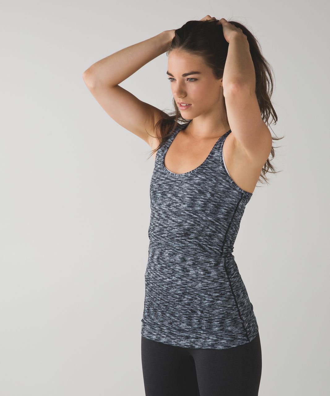 Lululemon Lululemon Cool Racerback Women's 2 Black White Speckled Athletic  Tank Stretch