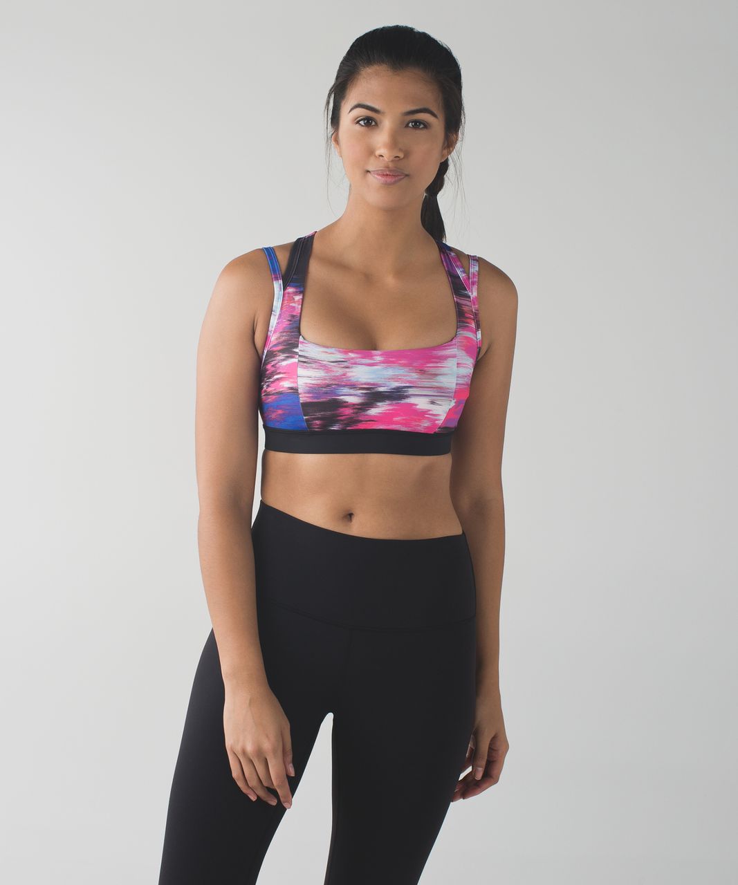 Lululemon Splendour Bra - Pigment Wind White Multi / Black