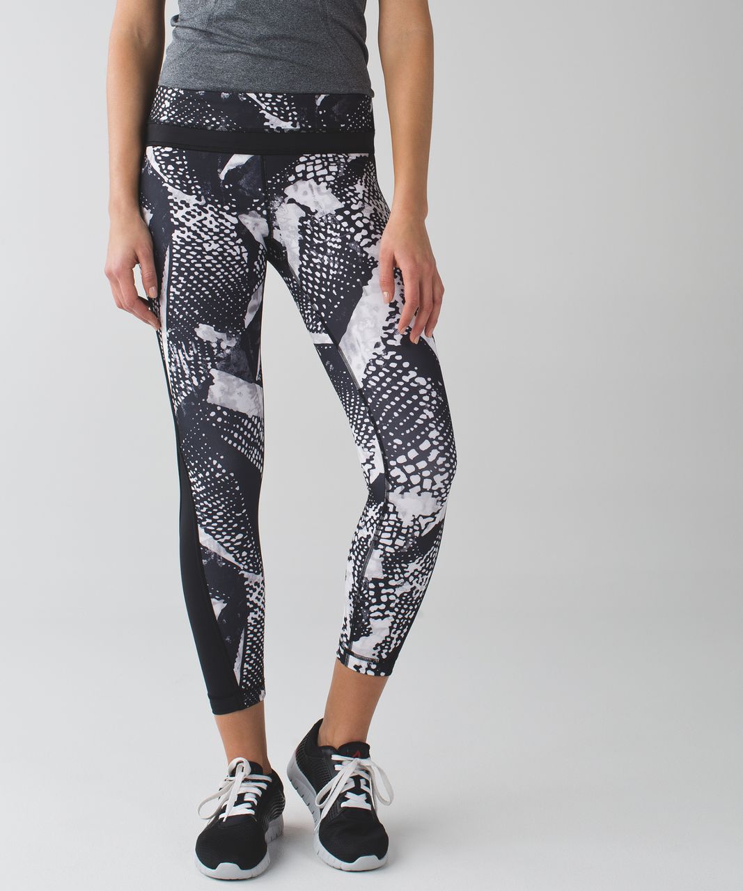 Lululemon Inspire Tight II (Mesh) *Full-On Luxtreme - Static Mist White  Black / Black - lulu fanatics