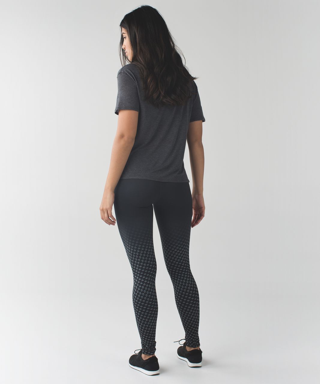 Lululemon Wunder Under Pant III - Luon Metallic Lumatrix Heathered Deep Coal  Silver - lulu fanatics