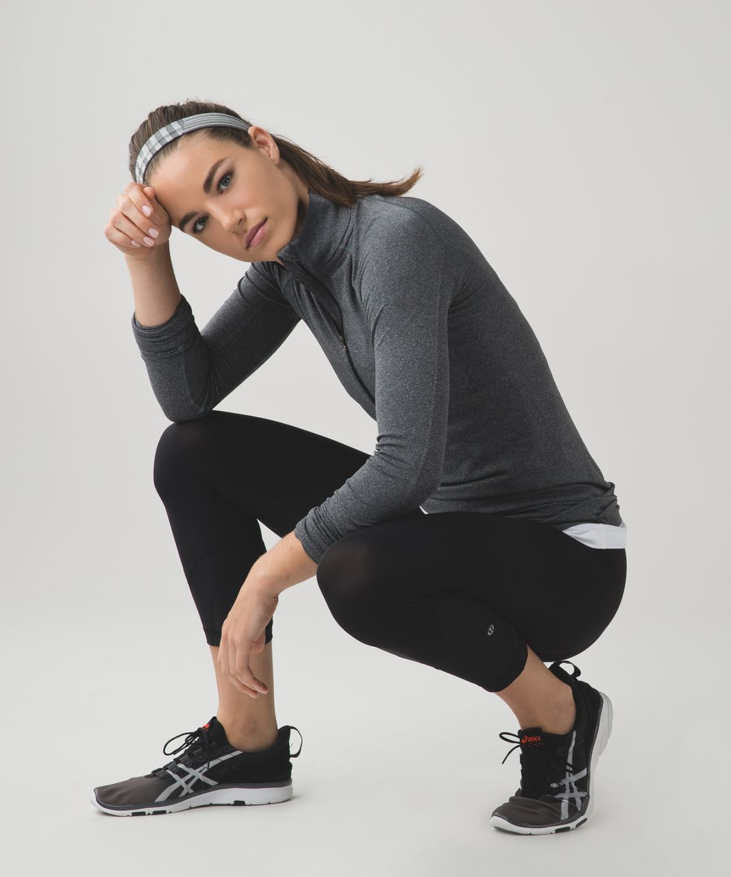 Lululemon Cardio Cross Trainer Headband - Black / Silver Spoon