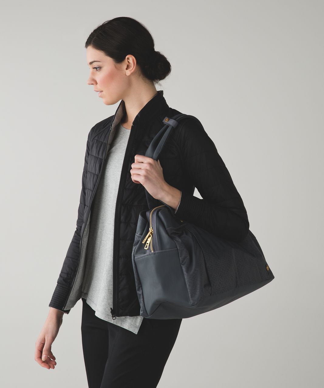 Lululemon Om The Day Bag - Millie Mesh Embossed Dark Slate