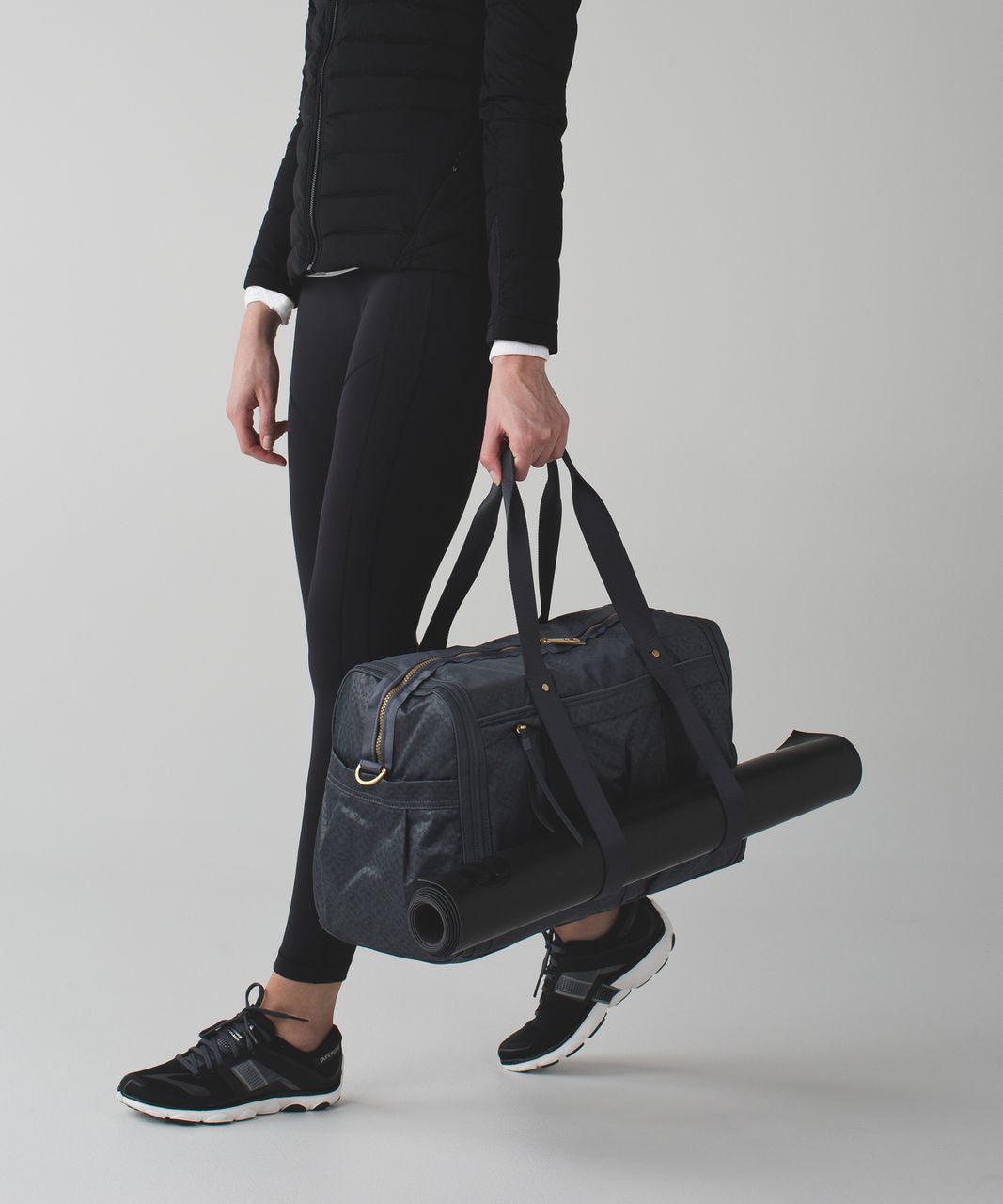 Lululemon Urban Warrior Duffel - Millie Mesh Embossed Dark Slate / Dark Slate