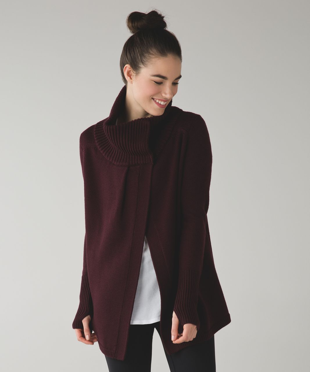 Lululemon Karmic Cocoon Wrap - Heathered Bordeaux Drama