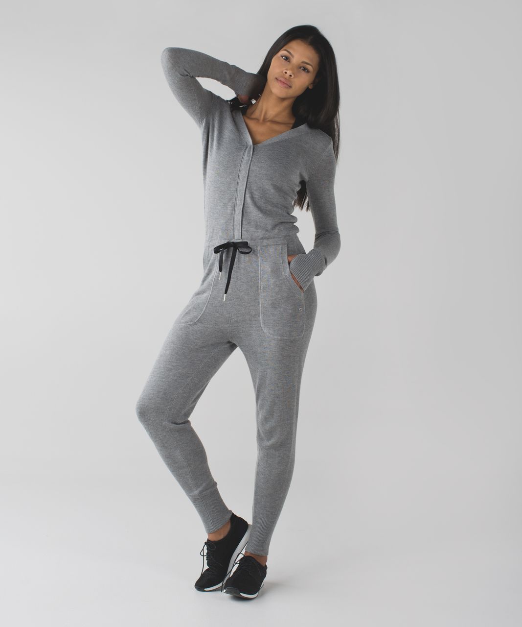 Lululemon Bundle Up Ur Bundas Onesie - Heathered Medium Grey / Heathered Black